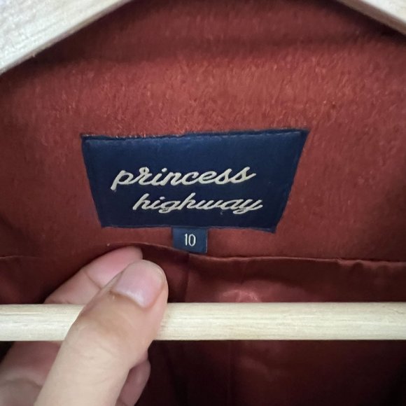 Modcloth Princess Highway Red Wool-blend Coat - Picture 5 of 9